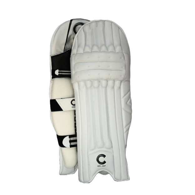 Picture of Champ Elite Pro – Light Weight – Batting Leg guard – Black and White