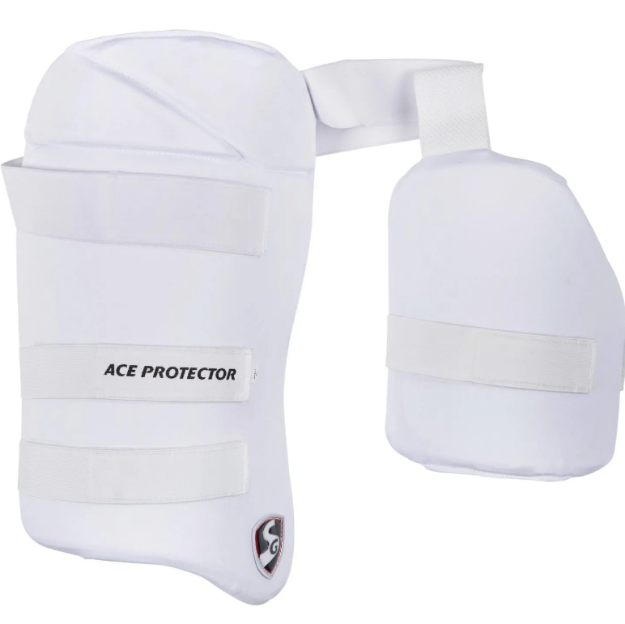 Picture of SG ACE PROTECTOR (WHITE) Dual Thigh Pad - Adult