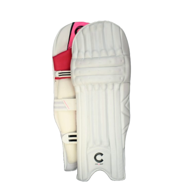 Picture of Champ Elite Pro – Light Weight – Batting Leg guard – White and Pink