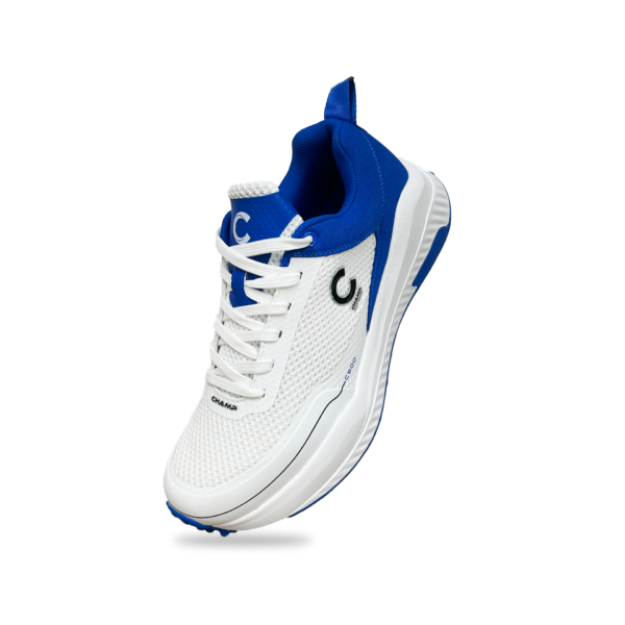 Picture of Champ C500 Senior Rubber – Cricket/Hockey Shoes – White and Blue