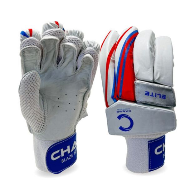 Picture of Champ Elite Junior Batting Gloves - Red, Blue and White