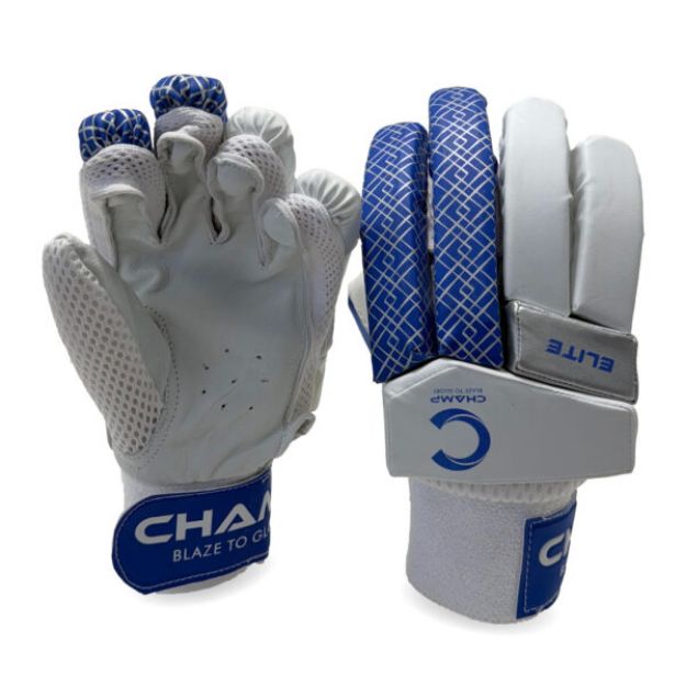 Picture of Champ Elite Junior Batting Gloves - Royal Blue and White