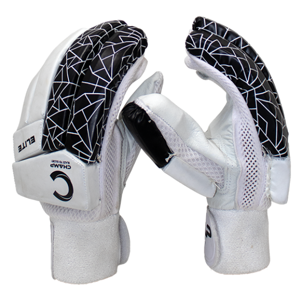 Picture of Champ Junior Elite Batting Gloves – Black and White - Youth - RH