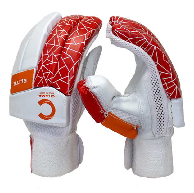 Picture of Champ Junior Elite Batting Gloves – Orange and Red - Youth - RH