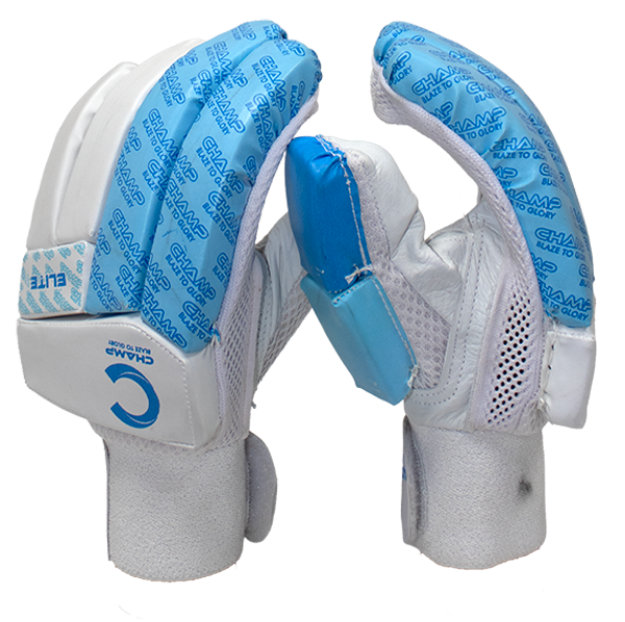 Picture of Champ Junior Elite Batting Gloves – Sky Blue and White