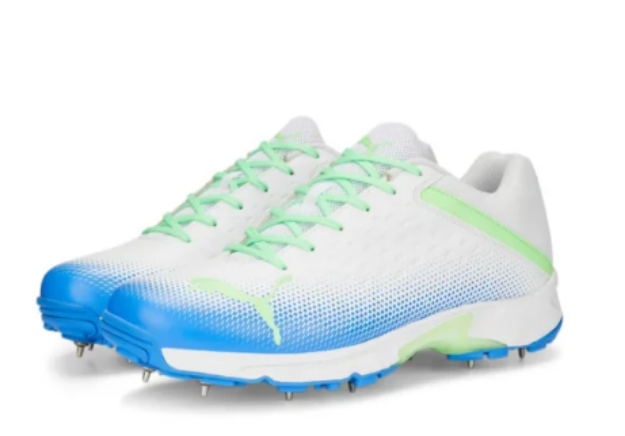 Picture of Puma Spike 22.2 White Green Bluemazing – Cricket Spikes