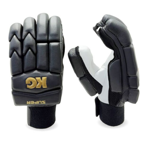 Picture of KG Super Batting Gloves – Black – Adult - LH